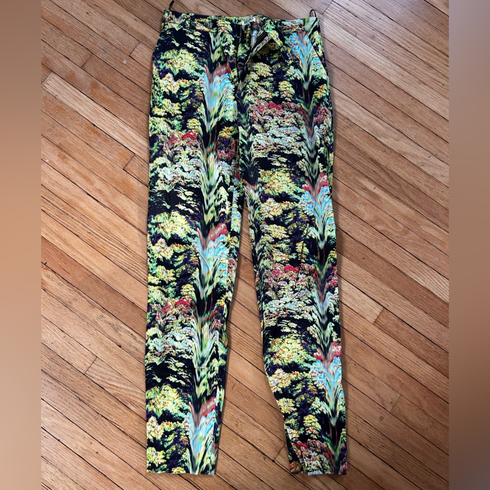Vintage KENZO patterned stretch trousers, size 38